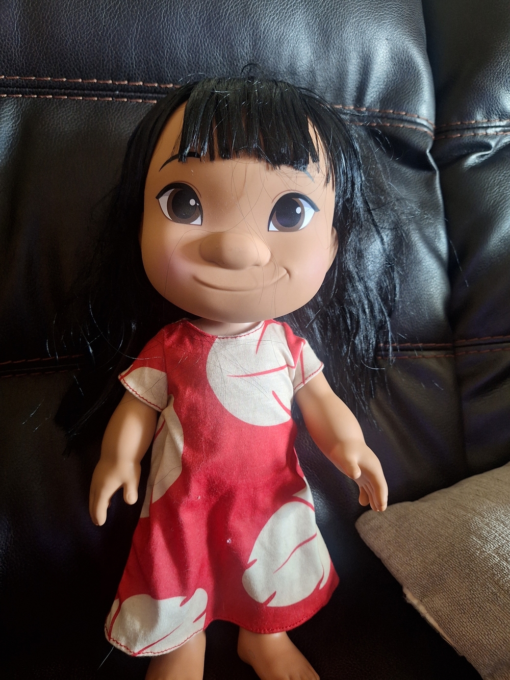 Kids Fashion Doll in Red and White Dress - Unknown Brand